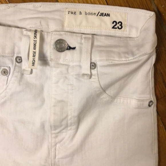 NWT rag&bone High Rise Ankle Skinny Blanc, 23 - Picture 4 of 8